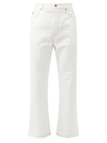 Loewe Paula's Ibiza - Raw-edge Bootcut Jeans - Mens - White