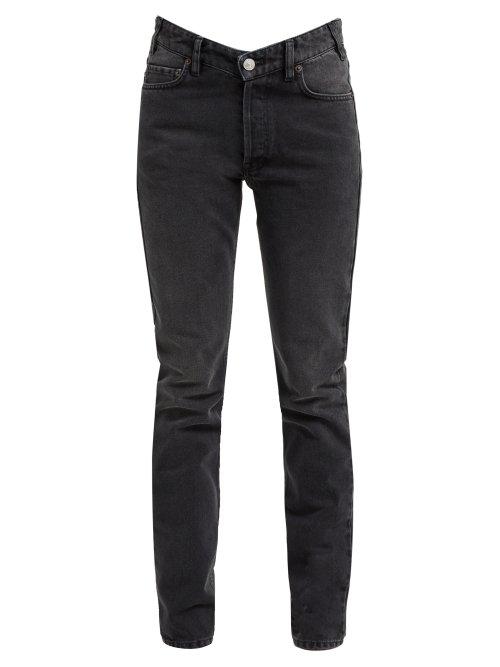 Matchesfashion.com Balenciaga - V Waist Straight Leg Jeans - Womens - Black