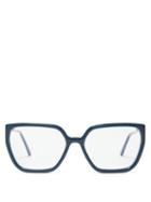 Matchesfashion.com Marni - Oversized Square Acetate Glasses - Womens - Black