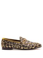 Gucci Jordaan Leopard-jacquard Loafers