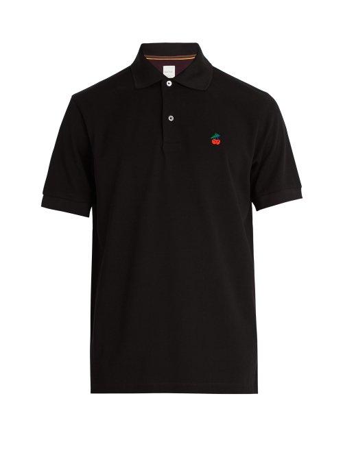 Matchesfashion.com Paul Smith - Cherry Crest Cotton Polo Shirt - Mens - Black