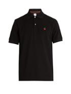 Matchesfashion.com Paul Smith - Cherry Crest Cotton Polo Shirt - Mens - Black