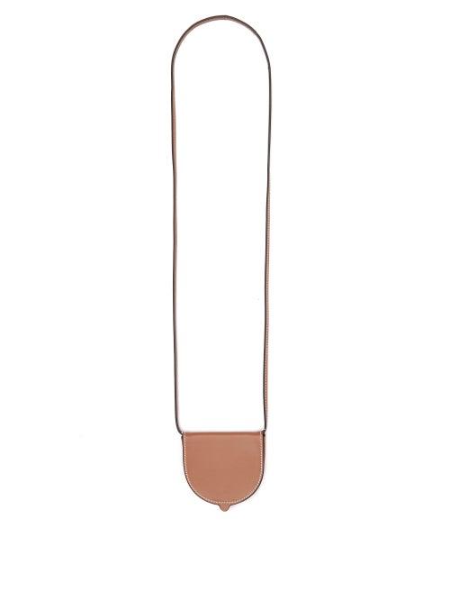Matchesfashion.com Loewe - Heel Mini Leather Pouch - Mens - Brown