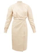 Matchesfashion.com Dodo Bar Or - Tony Belted Leather Wrap Dress - Womens - Ivory