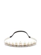 Matchesfashion.com Miu Miu - Pearl And Crystal Embellished Headband - Womens - Crystal