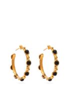 Matchesfashion.com Sylvia Toledano - Onyx Embellished Hoop Earrings - Womens - Black
