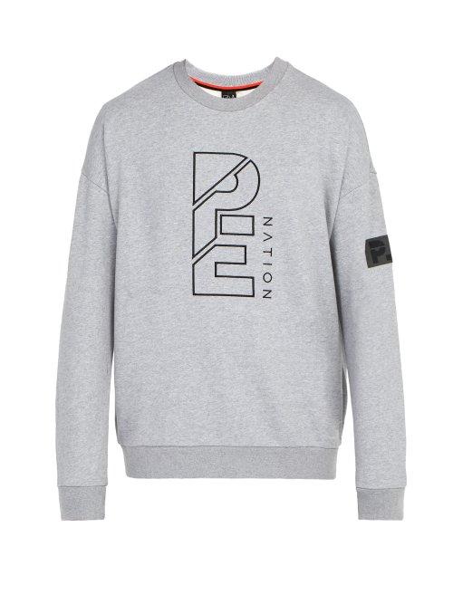 Matchesfashion.com P.e Nation - Smash Success Sweat Cotton Sweatshirt - Mens - Grey