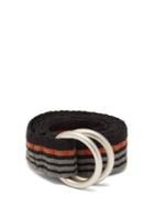 Matchesfashion.com Guanabana - Ring Buckle Woven Belt - Mens - Black