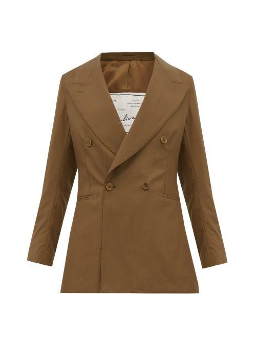 Matchesfashion.com Giuliva Heritage Collection - The Stella Double Breasted Wool Jacket - Womens - Brown