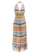 Matchesfashion.com Missoni - Zigzag-print Pointelle-knitted Jumpsuit - Womens - Multi