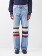 Marni - Mohair-blend Patchwork Relaxed-leg Jeans - Mens - Light Blue