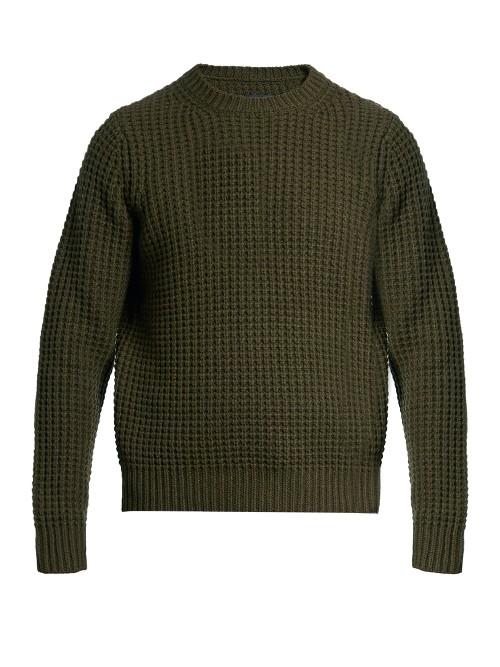 Vince Wool And Cashmere Waffle-knit Sweater