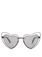 Saint Laurent Loulou Heart-shaped Metal Sunglasses
