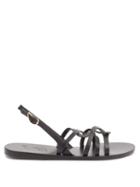 Matchesfashion.com Ancient Greek Sandals - Schinousa Leather Slingback Sandals - Womens - Black