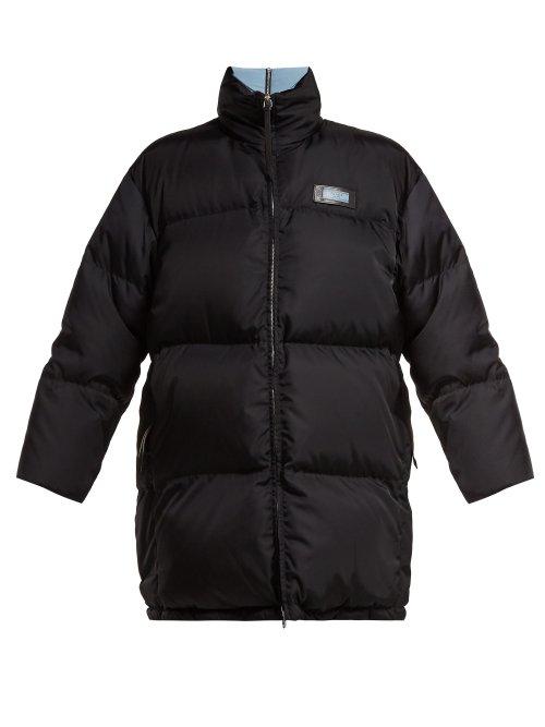 Matchesfashion.com Prada - Belted Nylon Padded Coat - Womens - Black