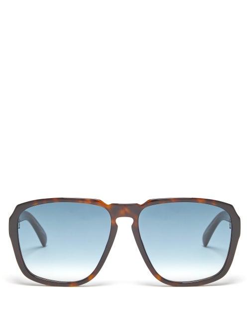 Matchesfashion.com Givenchy - Aviator Acetate Sunglasses - Mens - Tortoiseshell