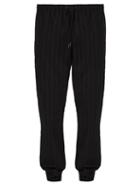 Matchesfashion.com Saint Laurent - Striped Wool Track Pants - Mens - Black