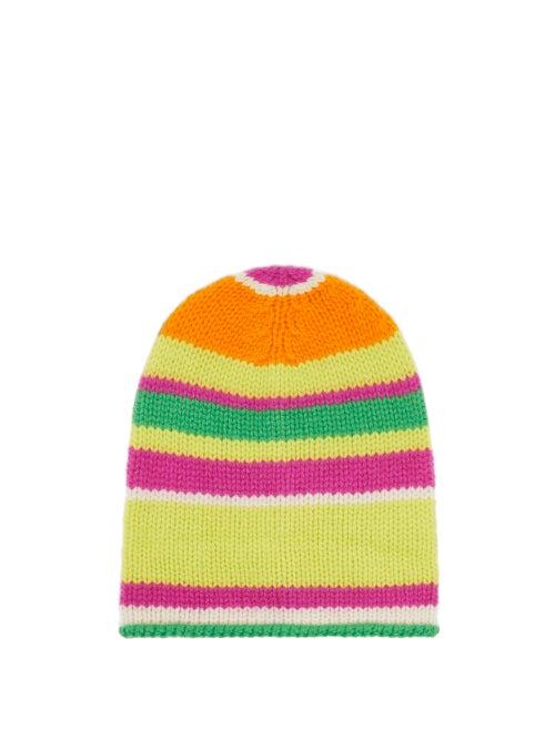 The Elder Statesman - Striped Cashmere Beanie - Womens - Multi