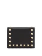 Matchesfashion.com Valentino - Rockstud Bi Fold Leather Wallet - Womens - Black