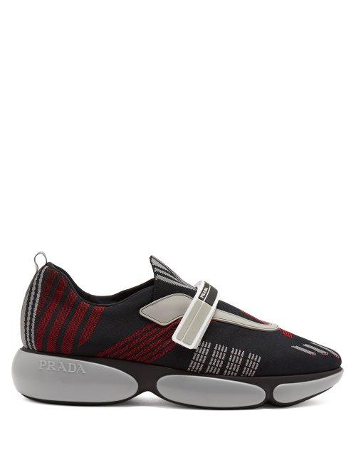 Matchesfashion.com Prada - Cloudbust Mesh Trainers - Womens - Black Multi