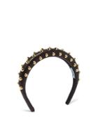 Matchesfashion.com Prada - Studded Leather Headband - Womens - Black
