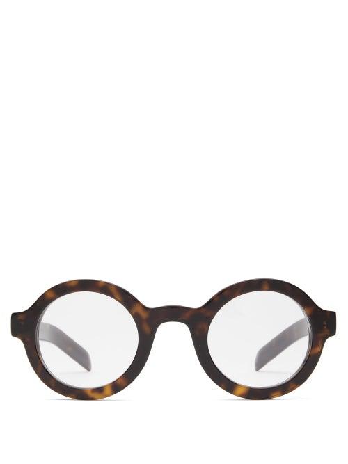 Matchesfashion.com Prada Eyewear - Round Tortoiseshell Acetate Glasses - Womens - Tortoiseshell
