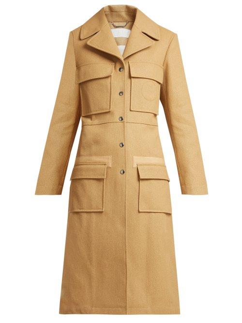 Matchesfashion.com Chlo - Patch Pocket Cotton Coat - Womens - Brown