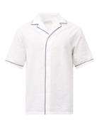 Matchesfashion.com Officine Gnrale - Eren Piped Cotton-seersucker Shirt - Mens - White