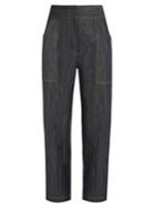 Adam Lippes High-rise Tapered-leg Jeans
