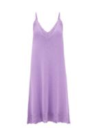 Balenciaga - Lace-trimmed Ribbed-knit Midi Dress - Womens - Purple