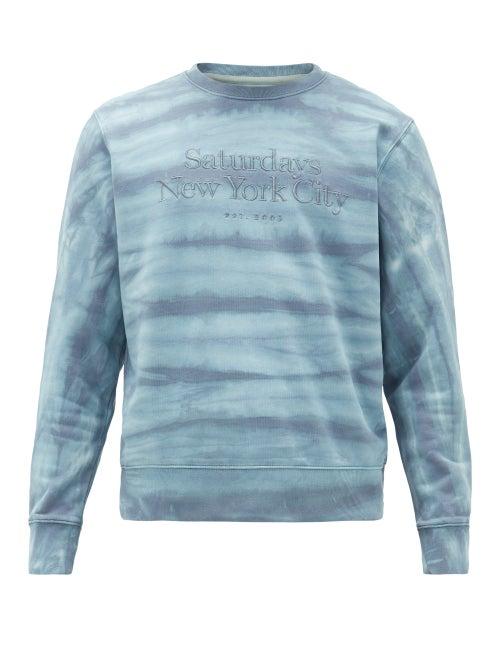 Matchesfashion.com Saturdays Nyc - Bowery Miller Tie-dye Cotton Sweatshirt - Mens - Purple