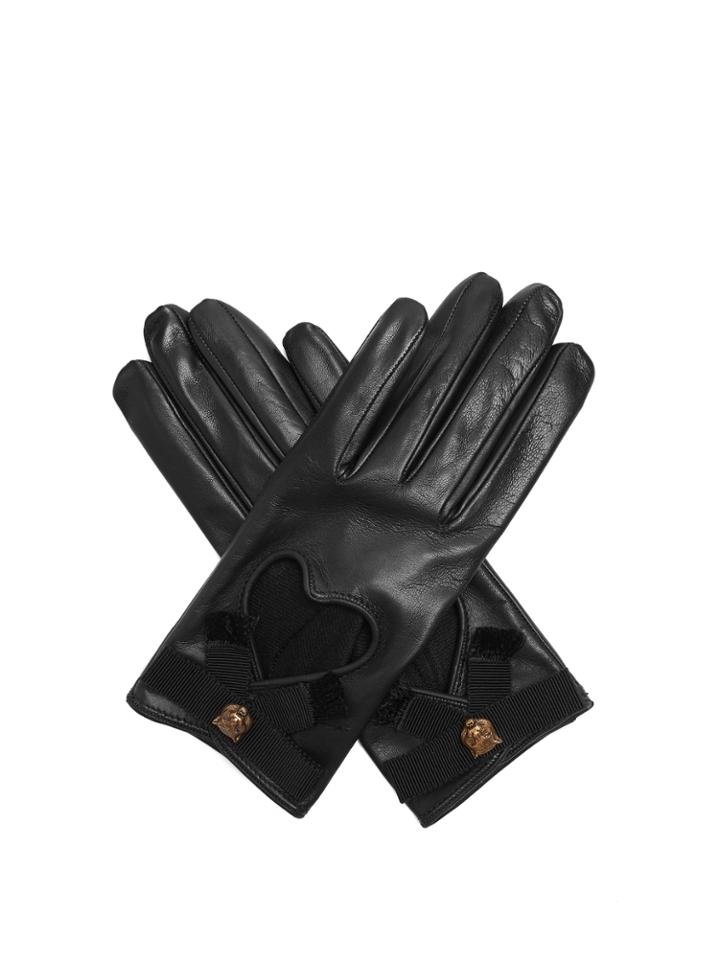 Gucci Grosgrain-bow Leather Gloves