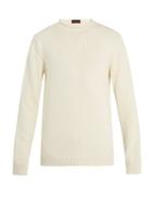 Matchesfashion.com Altea - Ribbed Knit Cotton Sweater - Mens - White