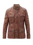 Matchesfashion.com Belstaff - Fieldbrook 2.0 Quilted Leather Jacket - Mens - Brown