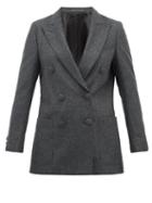 Matchesfashion.com Officine Gnrale - Manon Double Breasted Wool Blazer - Womens - Grey