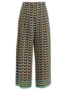 Matchesfashion.com Etro - Shambala Circle Print Silk Culottes - Womens - Yellow Multi