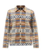 Rrl - Graphic-patterned Wool-blend Shirt - Mens - Beige Multi