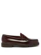 Matchesfashion.com G.h. Bass & Co. - Weejuns 90s Larson Leather Penny Loafers - Mens - Burgundy