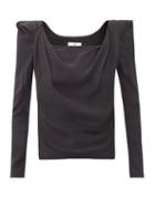 Matchesfashion.com Vivienne Westwood - Elizabeth Cowl-neck Crepe-de-chine Top - Womens - Black