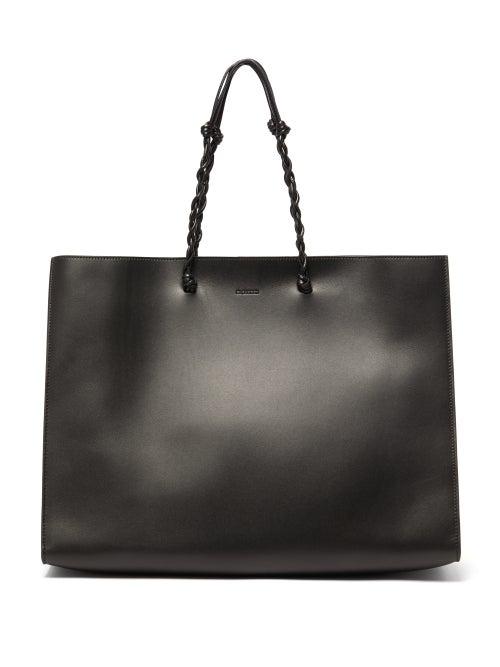 Matchesfashion.com Jil Sander - Braided Strap Large Leather Tote Bag - Womens - Black