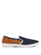 Matchesfashion.com Rivieras - Tour Du Monde Pegase Slip On Canvas Loafers - Mens - Brown Multi