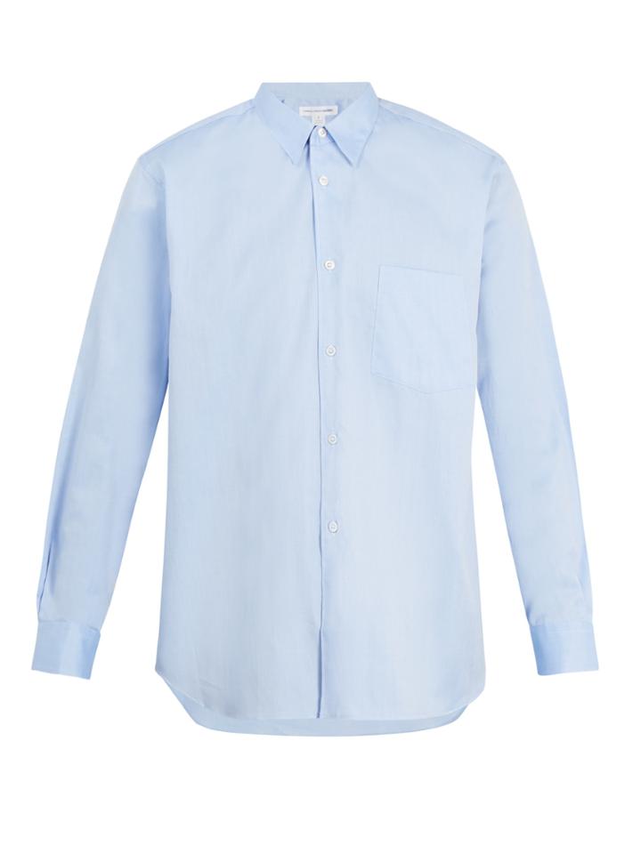 Comme Des Garçons Shirt Forever Point-collar Cotton-poplin Shirt