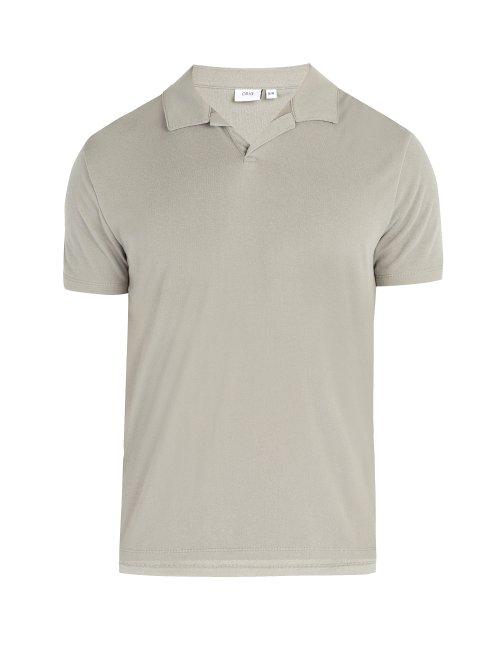 Matchesfashion.com Onia - Shaun Short Sleeved Polo Shirt - Mens - Dark Grey