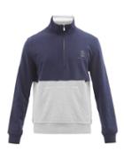 Mens Rtw Brunello Cucinelli - Crest-embroidered Cotton-jersey Sweatshirt - Mens - Navy Multi
