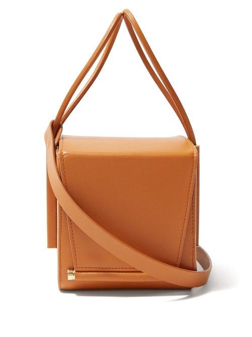 Matchesfashion.com Roksanda - Box Leather Cross Body Bag - Womens - Tan