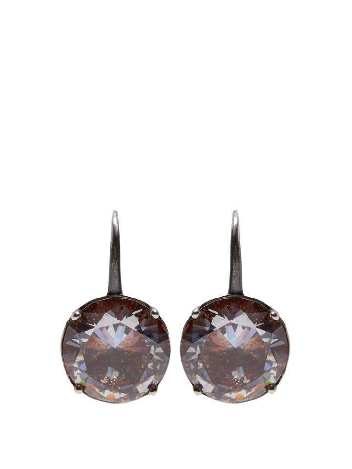 Bottega Veneta Cubic-zirconia Drop Sterling-silver Earrings