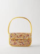 Staud - Tommy Floral-beaded Shoulder Bag - Womens - Yellow Multi