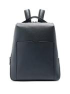 Matchesfashion.com Valextra - Grained Leather Backpack - Mens - Navy