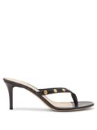 Matchesfashion.com Gianvito Rossi - Studded 70 Leather Sandals - Womens - Black Gold