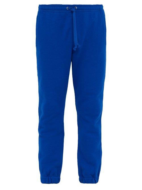 Matchesfashion.com Gucci - Side Stripe Cotton Track Pants - Mens - Blue